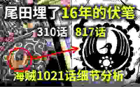 【阿旺】尾田埋了16年的伏笔！海贼1021话细节分析！