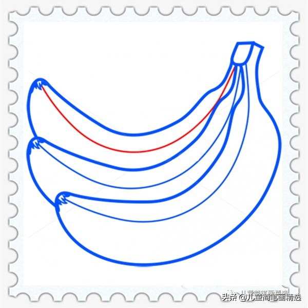 儿童简笔画精选【水果】-香蕉（Banana）的画法