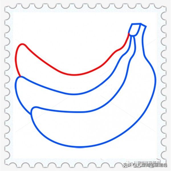 儿童简笔画精选【水果】-香蕉（Banana）的画法