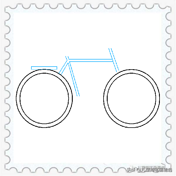 儿童简笔画精选【交通工具】-自行车（Bike）的绘画步骤