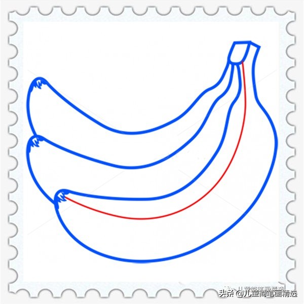 儿童简笔画精选【水果】-香蕉（Banana）的画法