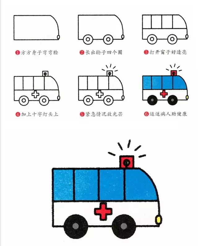 简笔画｜八种常见交通工具，五分钟全学会，超级简单！快收藏！