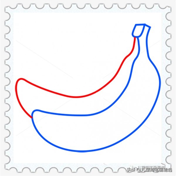 儿童简笔画精选【水果】-香蕉（Banana）的画法