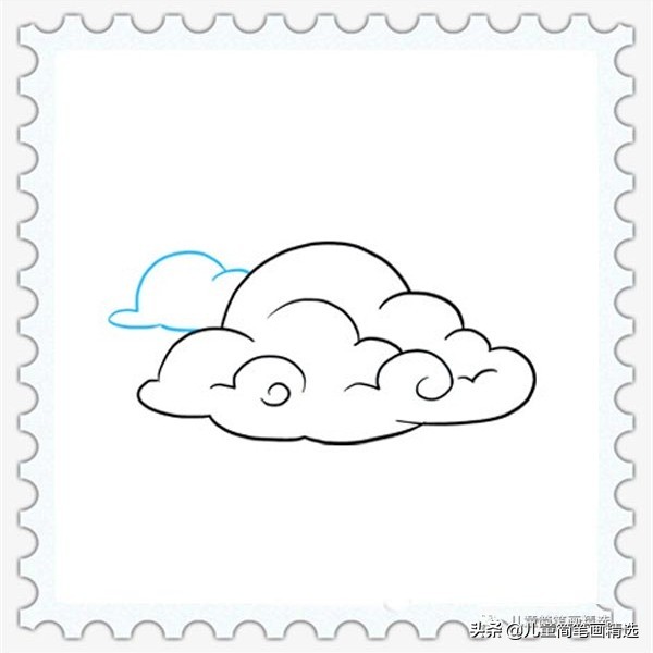 儿童简笔画精选-如何画一朵云彩（Cloud）