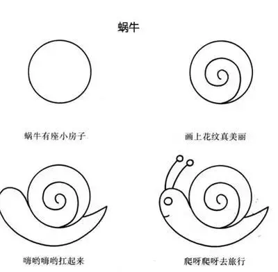 50个带儿歌的简笔画教程，4步就能学画，孩子边唱边画记得牢