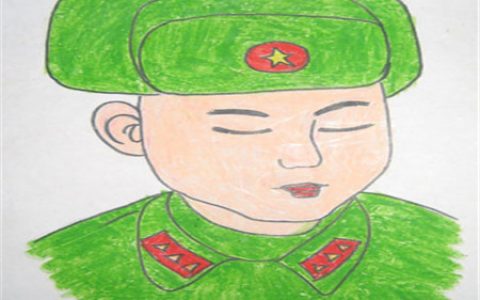 雷锋图片简笔画 雷锋精神的核心是为人民服务 雷锋简笔画：为人民服务