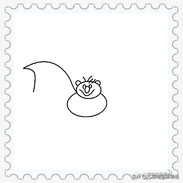 儿童简笔画精选-用椭圆（Ellipse）画一只蝙蝠(Bat)