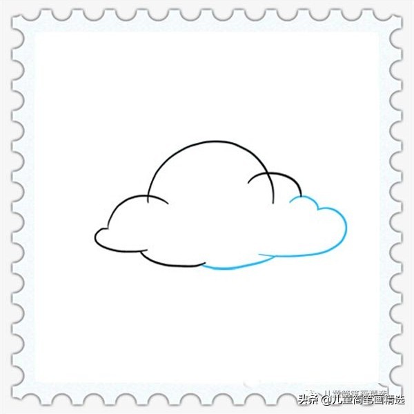 儿童简笔画精选-如何画一朵云彩（Cloud）