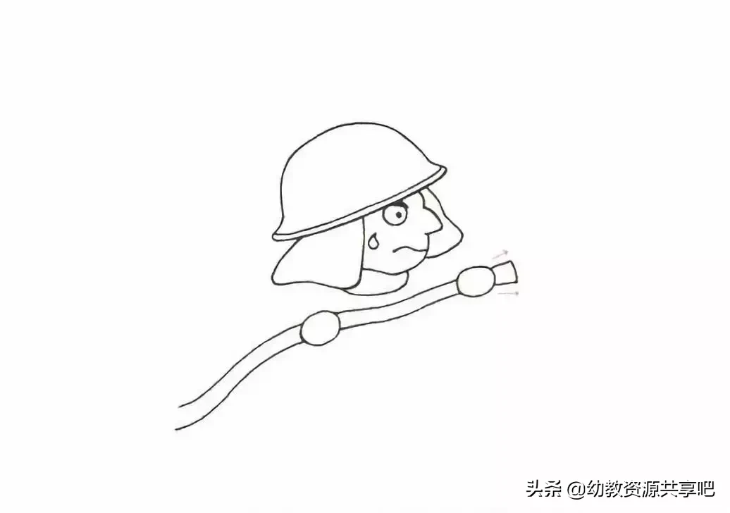 「简笔画教程」幼儿园简笔画教程之《我是小小消防员》