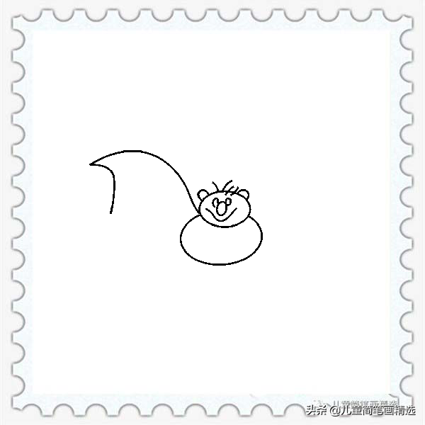 儿童简笔画精选-用椭圆（Ellipse）画一只蝙蝠(Bat)