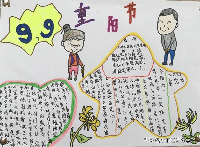 重阳节手抄报大全，简单好画，大气好看