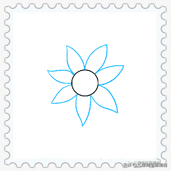 儿童简笔画精选-向日葵（Sunflower）的绘画步骤