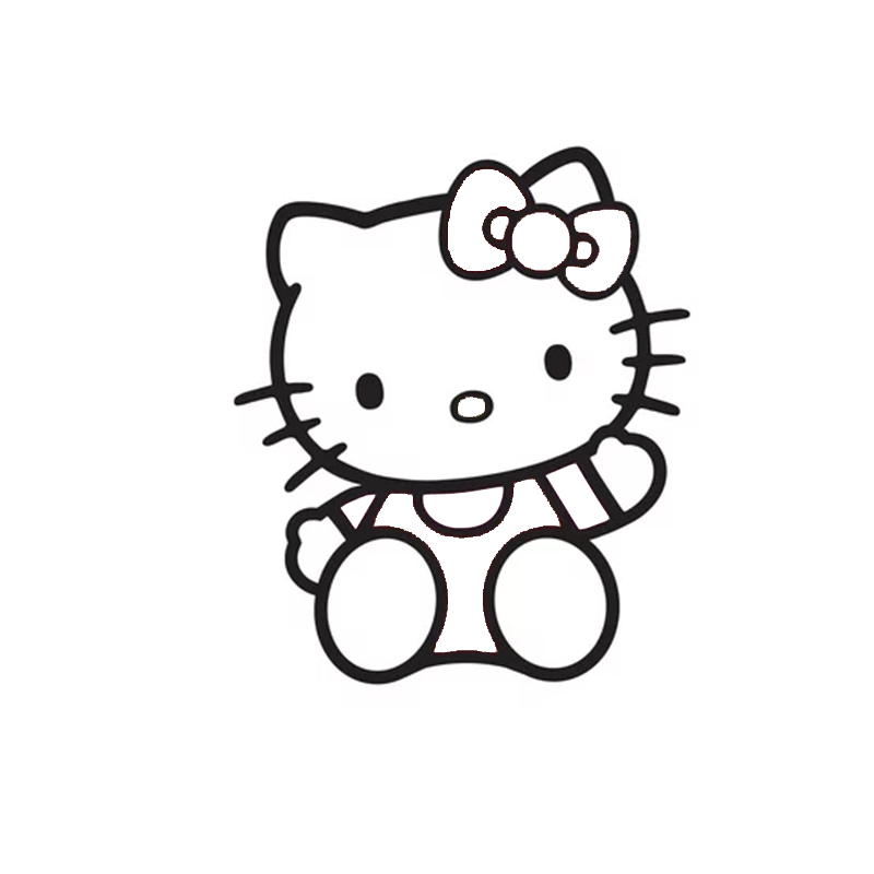 hello Kitty猫简笔画步骤