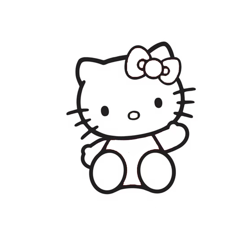 hello Kitty猫简笔画步骤