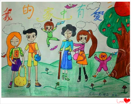 幼儿园感恩节儿童画作品：一笔一画涂出感恩，让节日充满温馨暖意