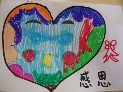 幼儿园感恩节儿童画作品：一笔一画涂出感恩，让节日充满温馨暖意