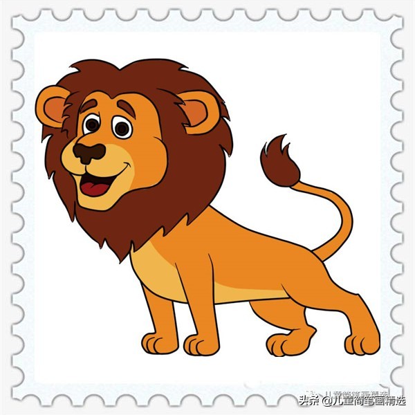 儿童简笔画精选-狮子（Lion ）的简笔画步骤