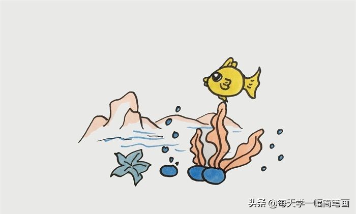 每天学一幅简笔画--海洋世界简笔画怎么画