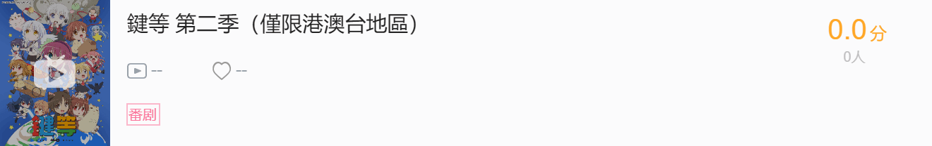 022年4月B站港澳台购买版权+日本放送日期"