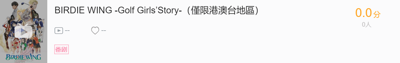 022年4月B站港澳台购买版权+日本放送日期"