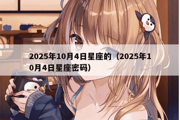 2025年10月4日星座的(2025年10月4日星座密码)
